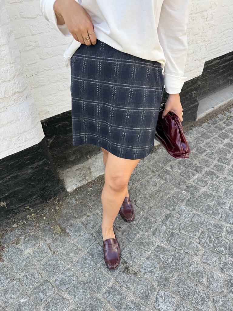 Filukka check skirt blue
