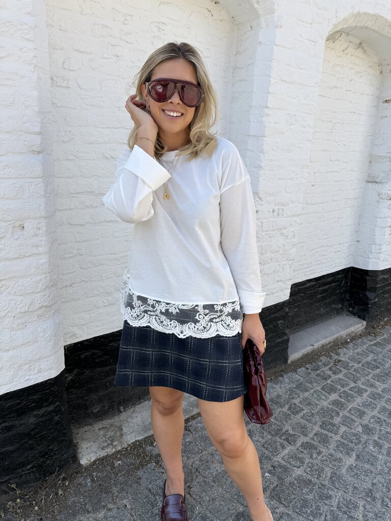 Filukka check skirt blue