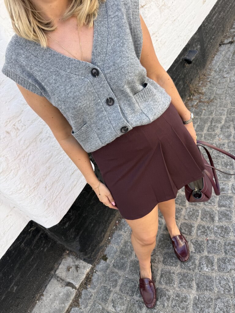Super S/L v-neck shirt grey