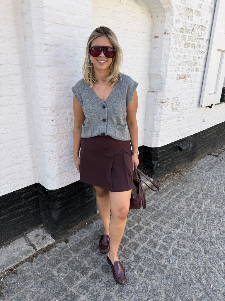 Super S/L v-neck shirt grey