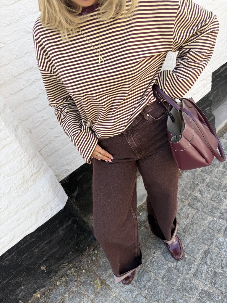 Vera wide jeans brown