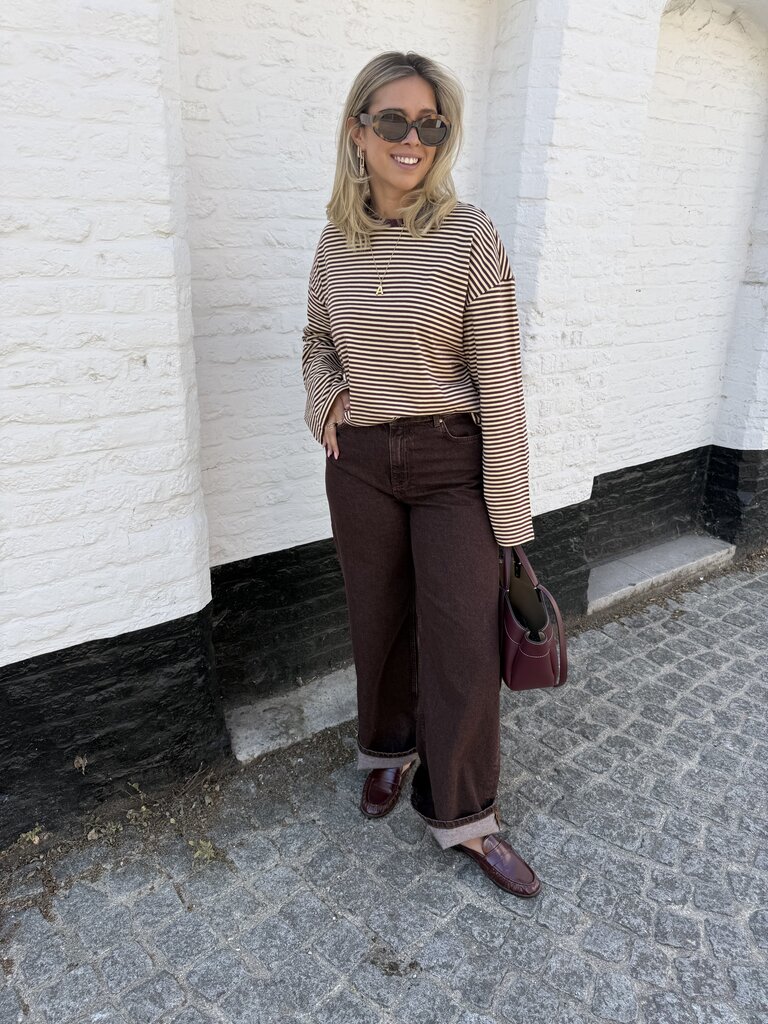 Vera wide jeans brown