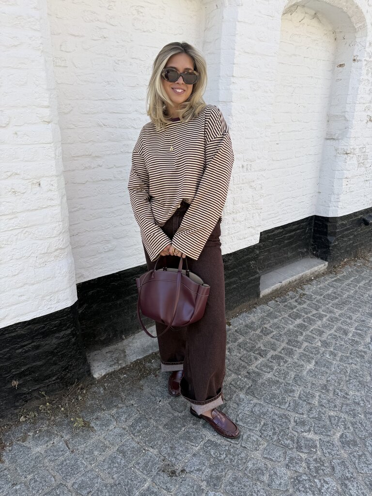 Vera wide jeans brown