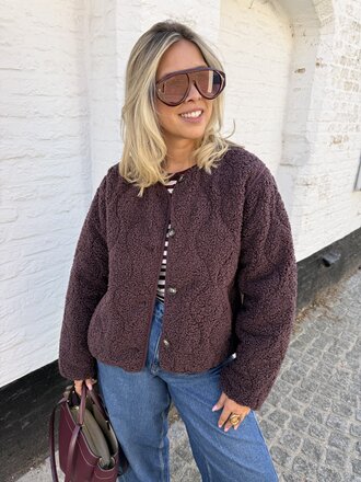 Teddy jacket bordeaux