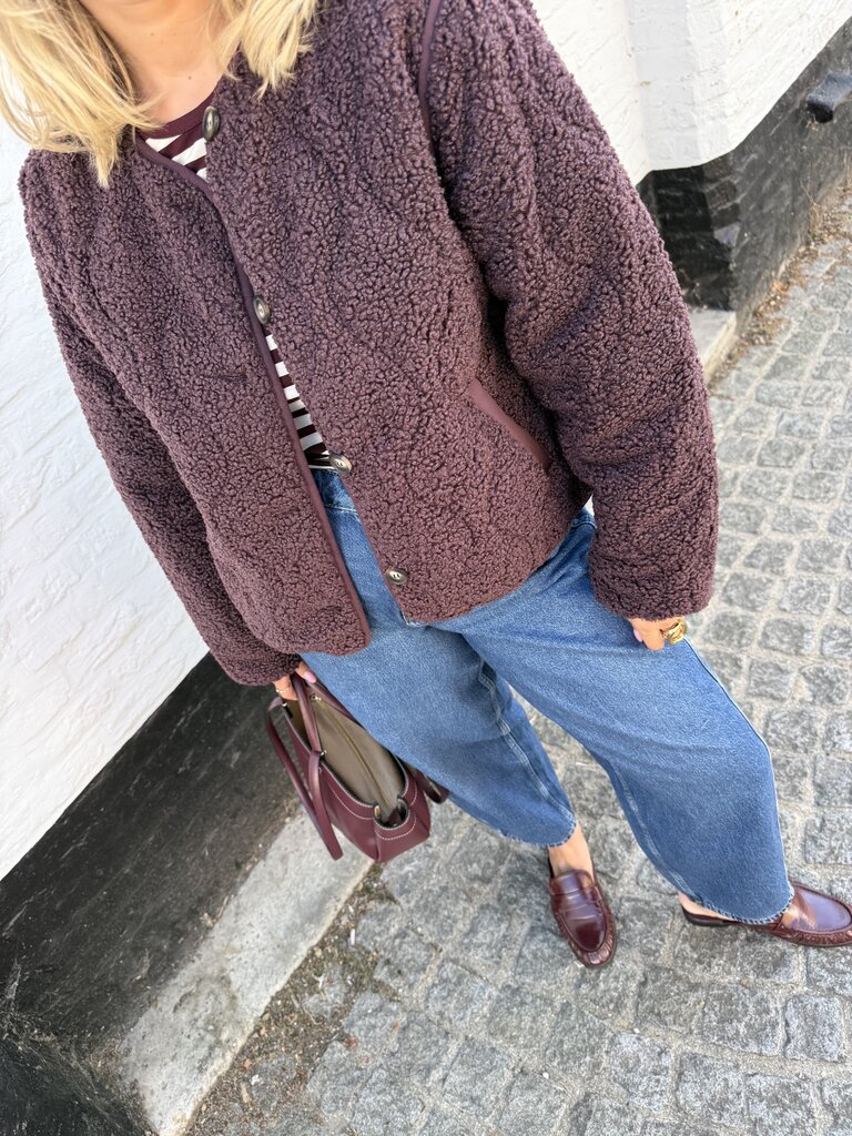 Teddy jacket bordeaux