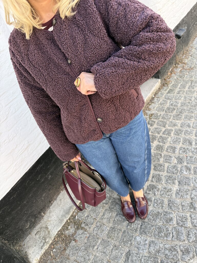 Teddy jacket bordeaux