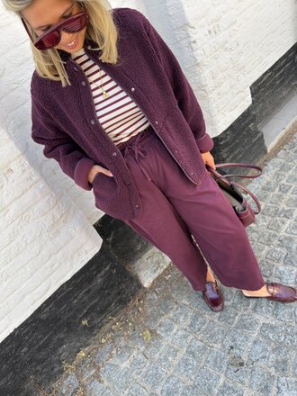 Vera teddy jacket burgundy