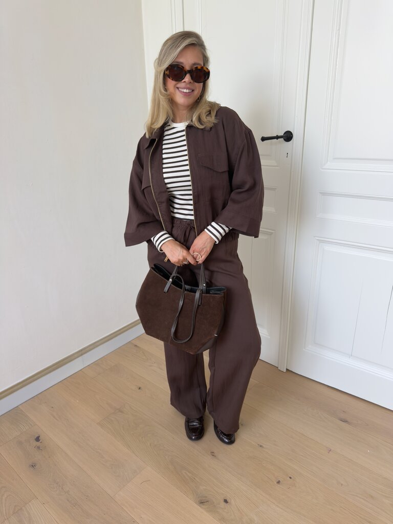 Finn belt pantalon brown
