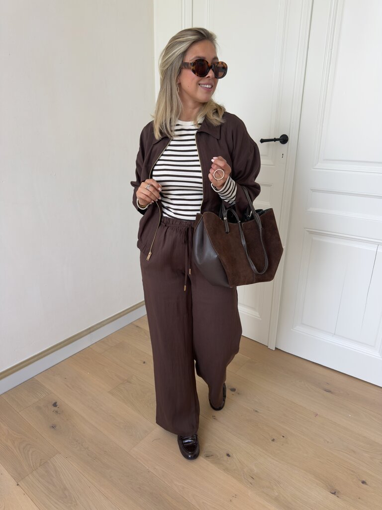 Finn belt pantalon brown