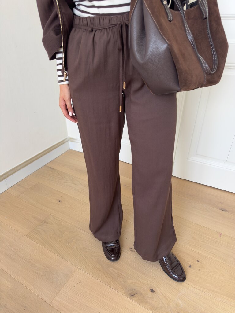 Finn belt pantalon brown