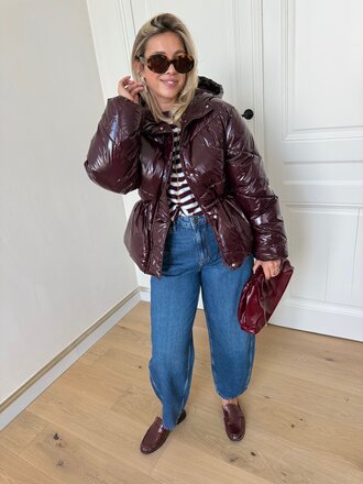Rillo puffer burgundy