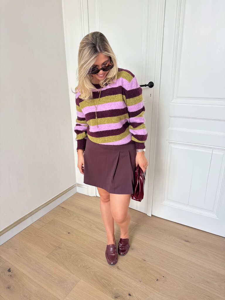 Aurora knit aubergine