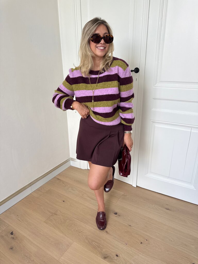 Aurora knit aubergine