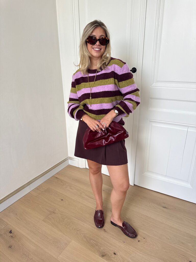 Aurora knit aubergine