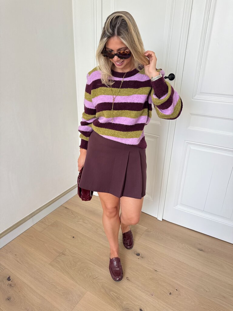 Aurora knit aubergine