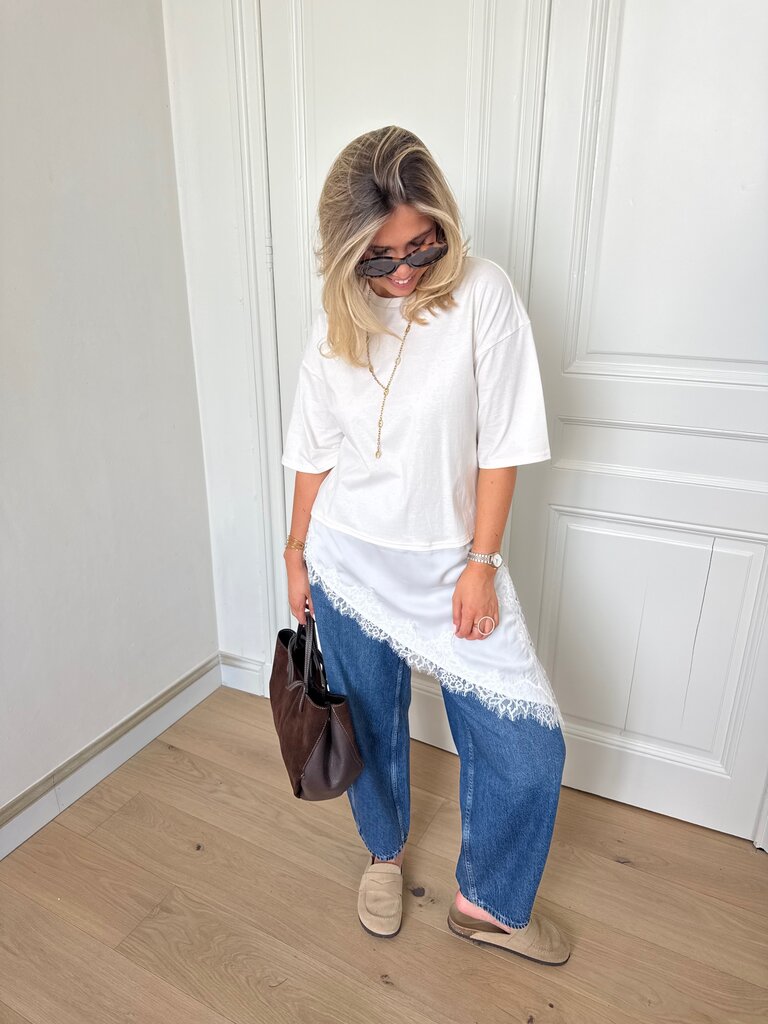 Madelyn lace shirt white