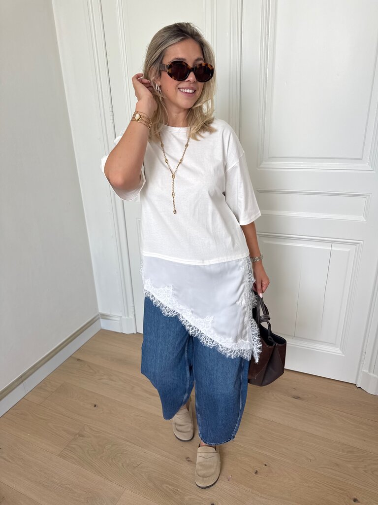 Madelyn lace shirt white