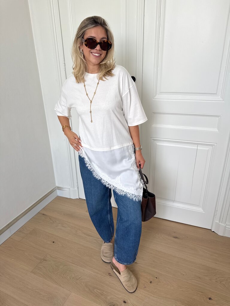 Madelyn lace shirt white