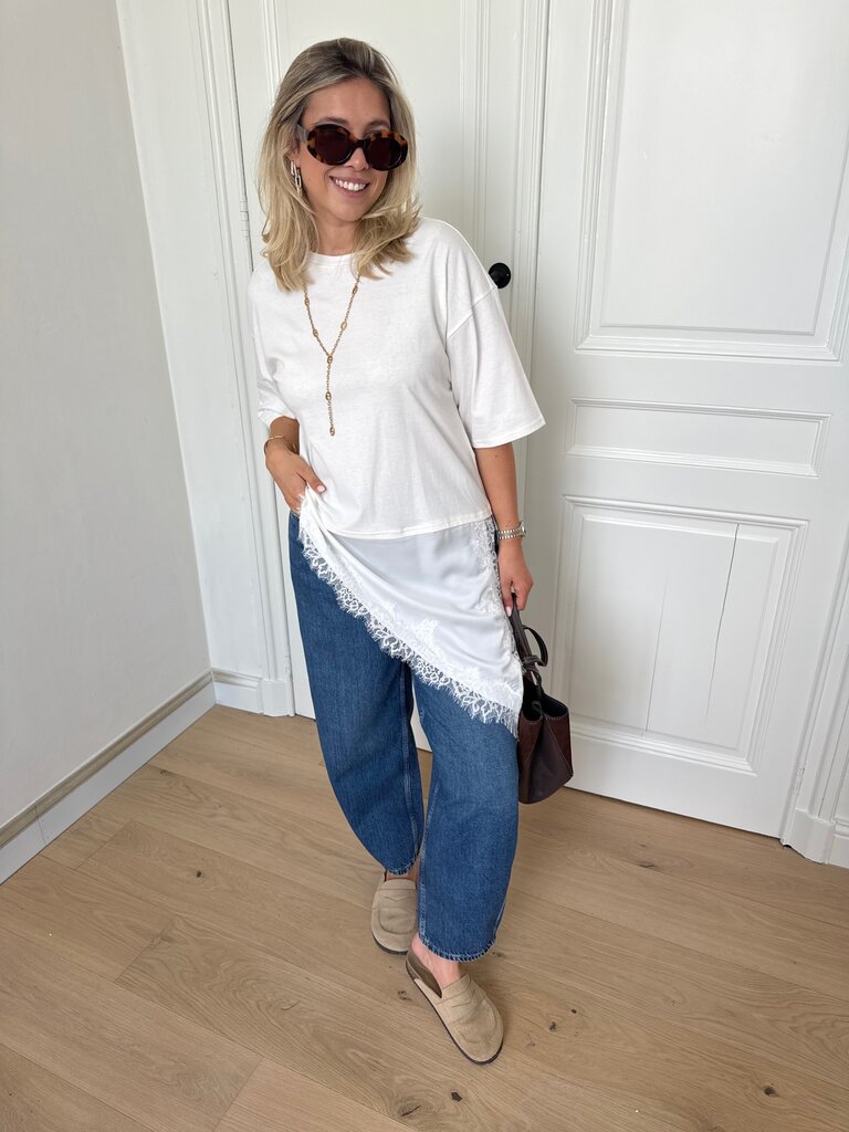 Madelyn lace shirt white