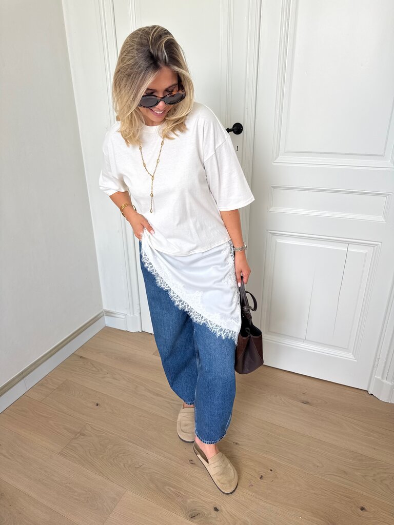 Madelyn lace shirt white