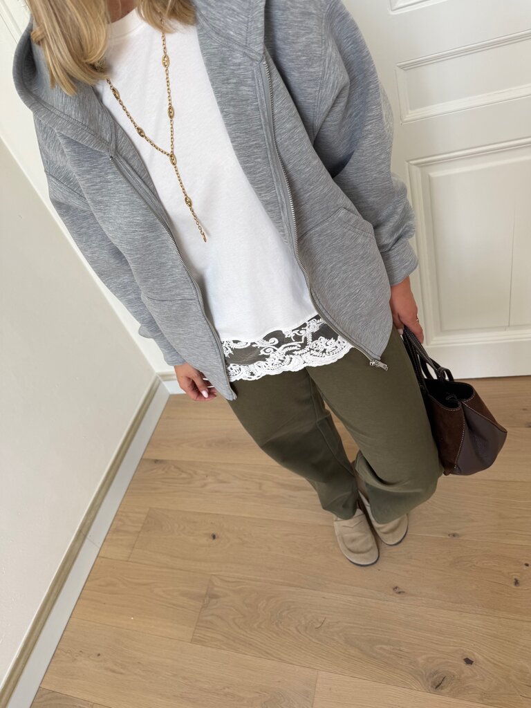 Naomi zipper sweat grey