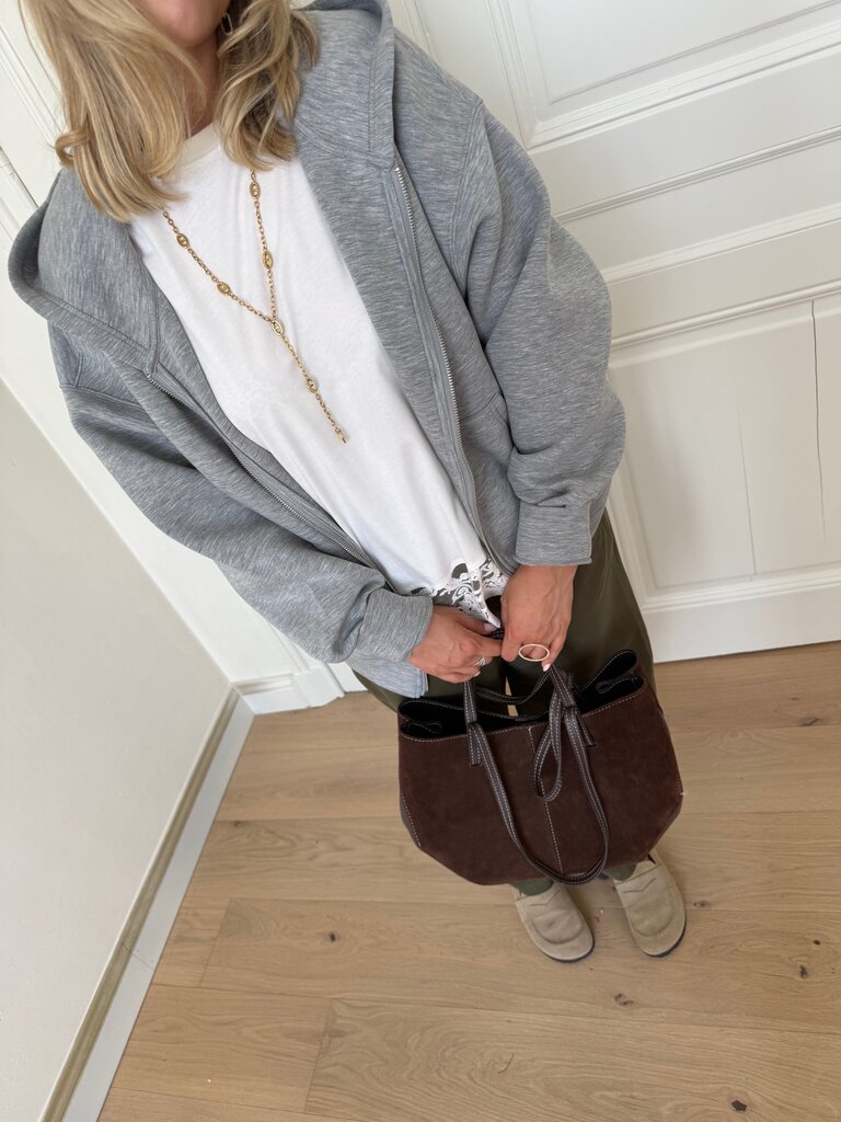 Naomi zipper sweat grey