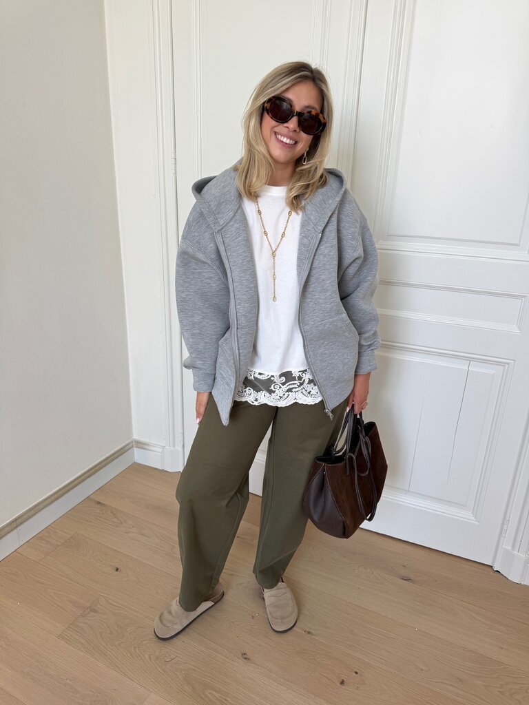 Naomi zipper sweat grey
