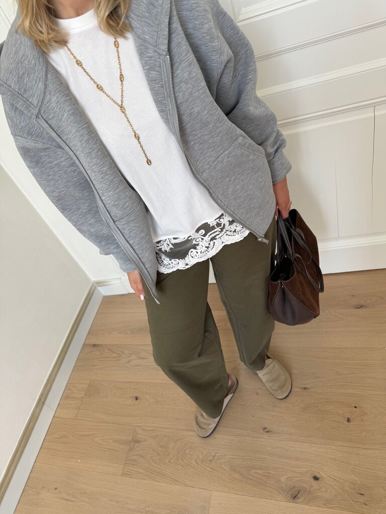 Naomi zipper sweat grey