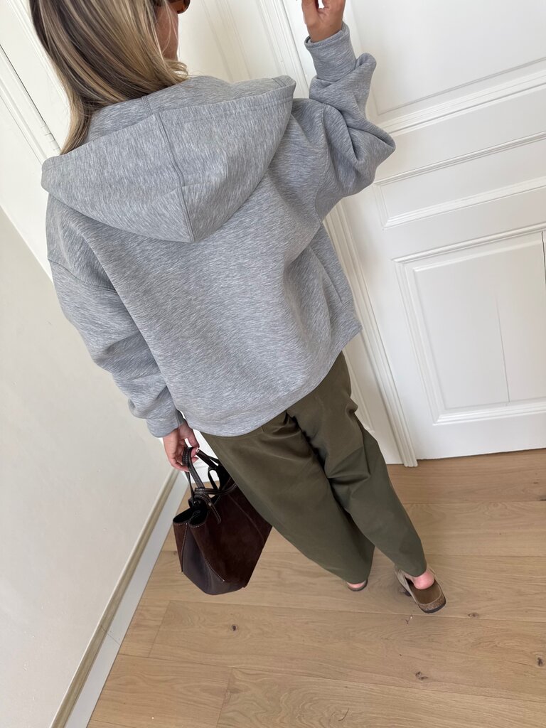 Naomi zipper sweat grey