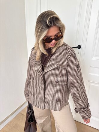 Chloë checked jacket