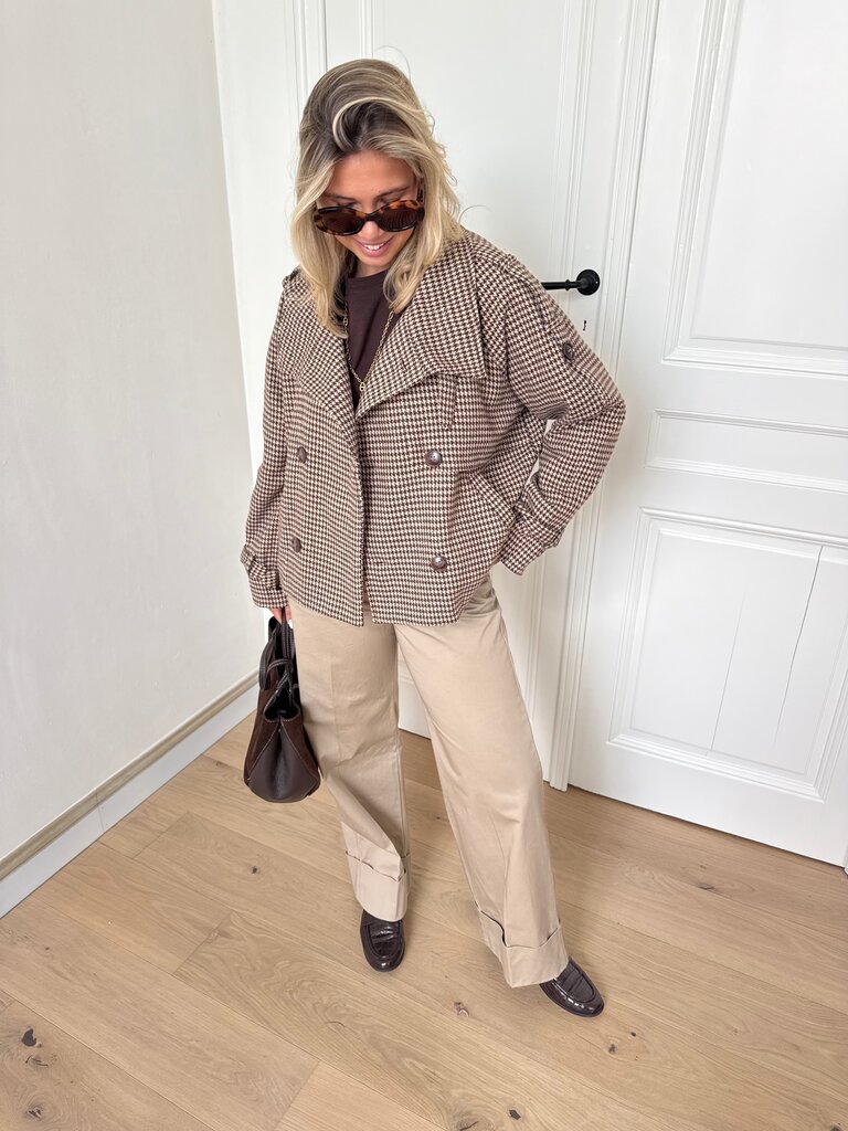 Alyna wide pants taupe