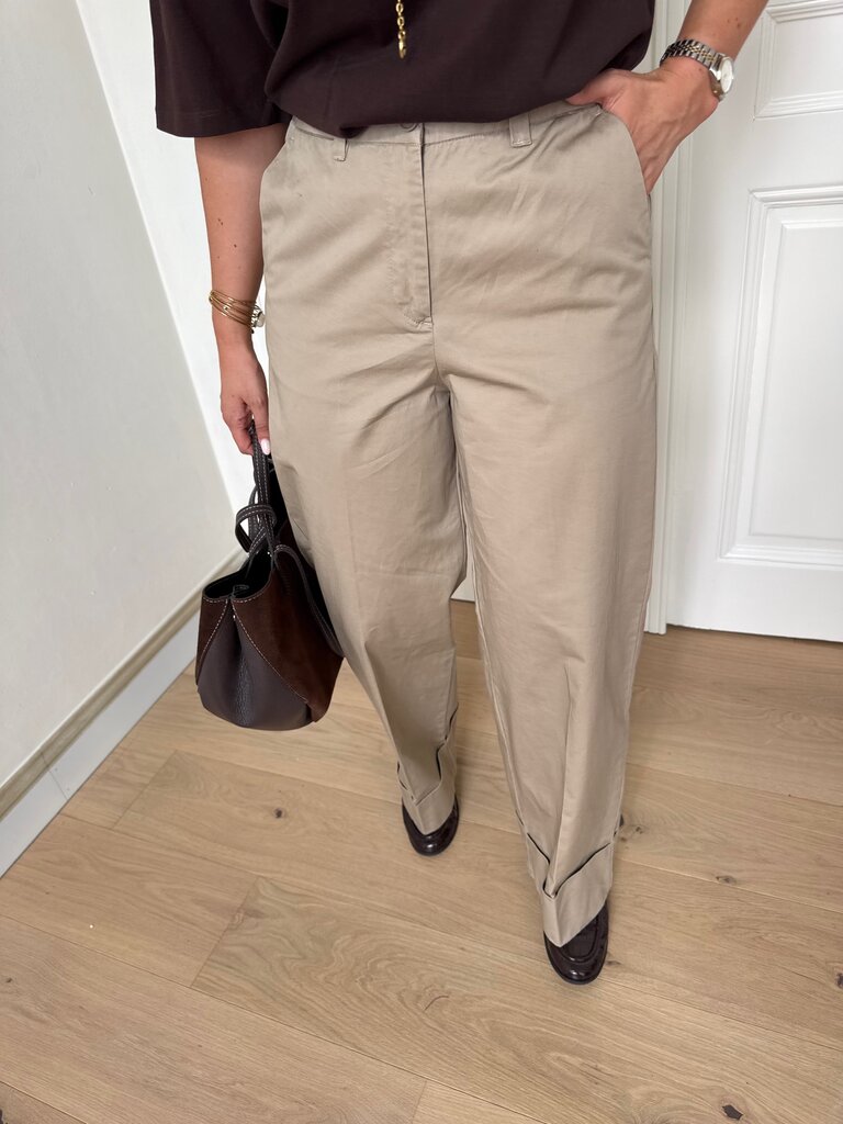 Alyna wide pants taupe
