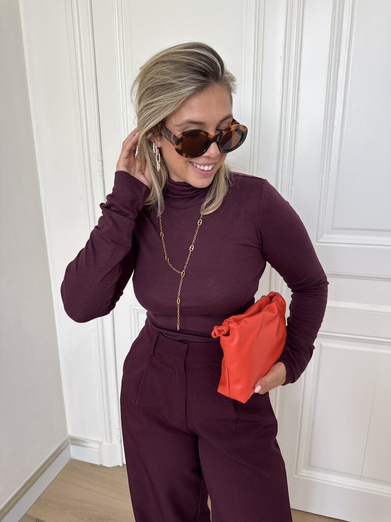 Star high neck pullover bordeaux
