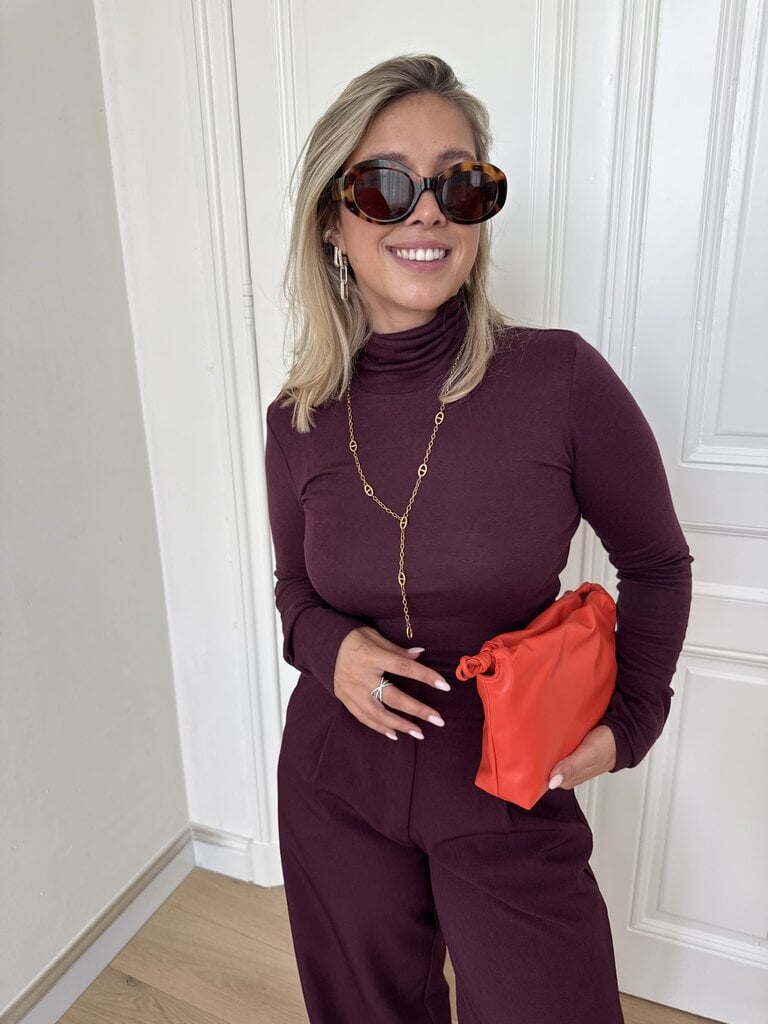 Star high neck pullover bordeaux