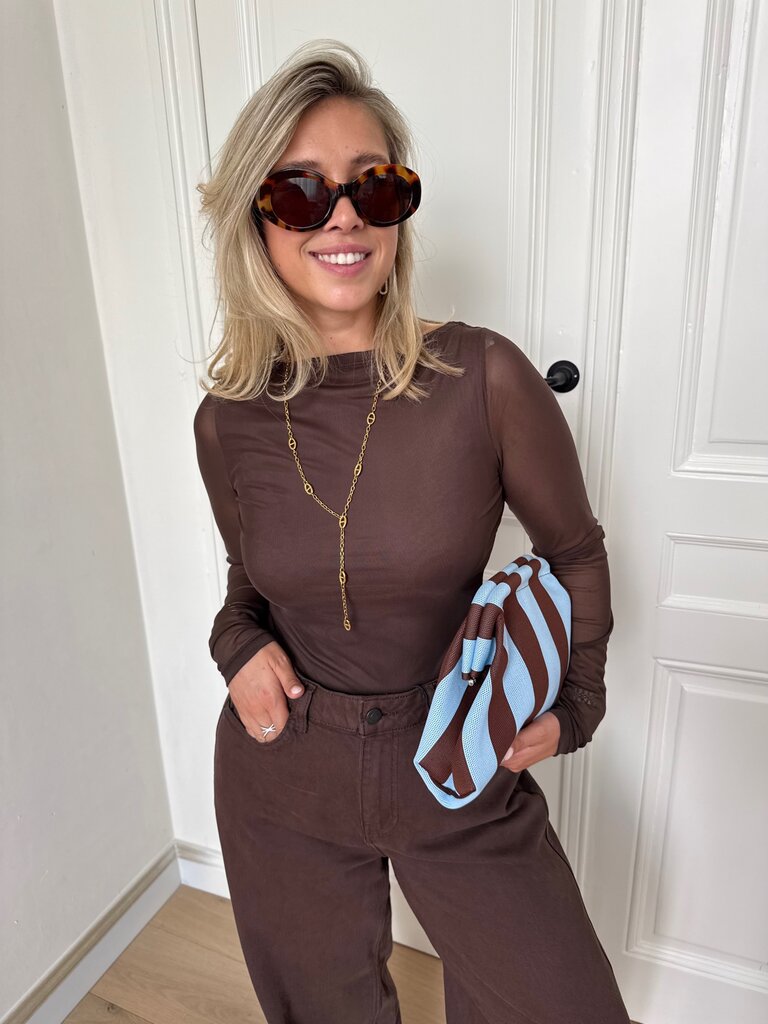 Minna mesh top brown