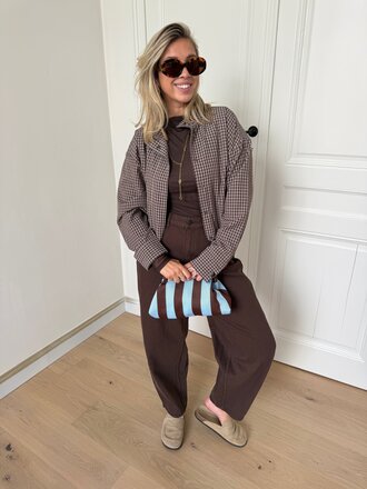 Umi check jacket brown