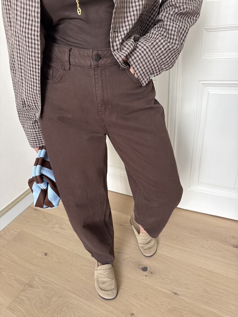 Susie barrel jeans brown