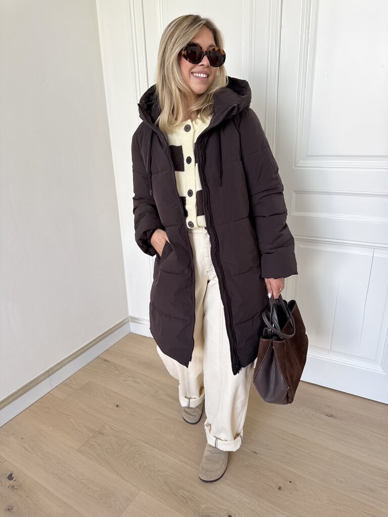 Blair puffer coat brown