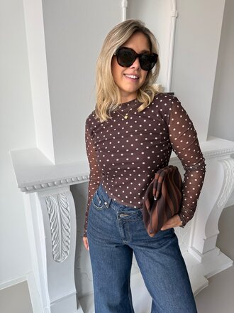 Bailey top brown/ecru