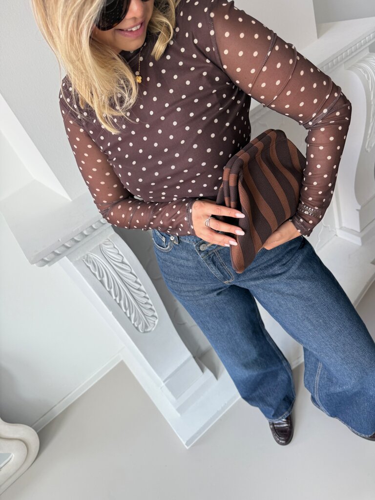 Bailey top brown/ecru