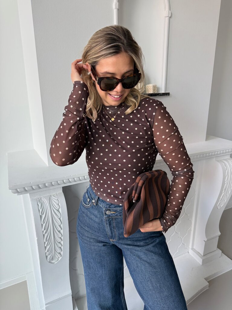 Bailey top brown/ecru