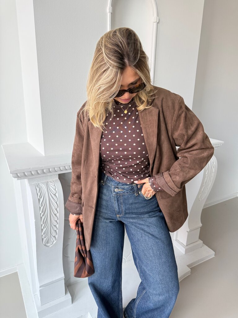 Bailey top brown/ecru