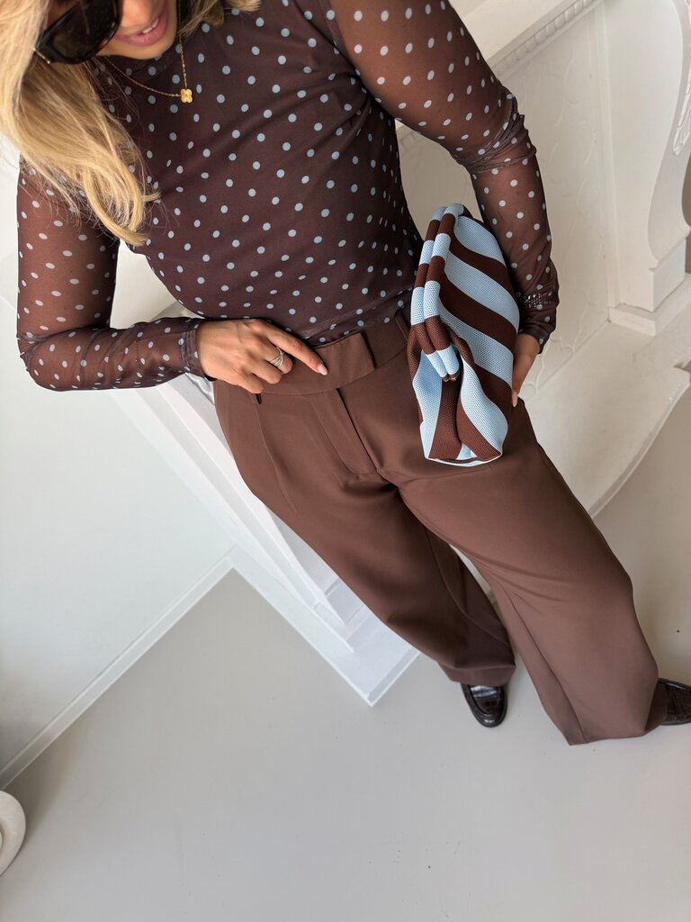 Bailey top brown/blue