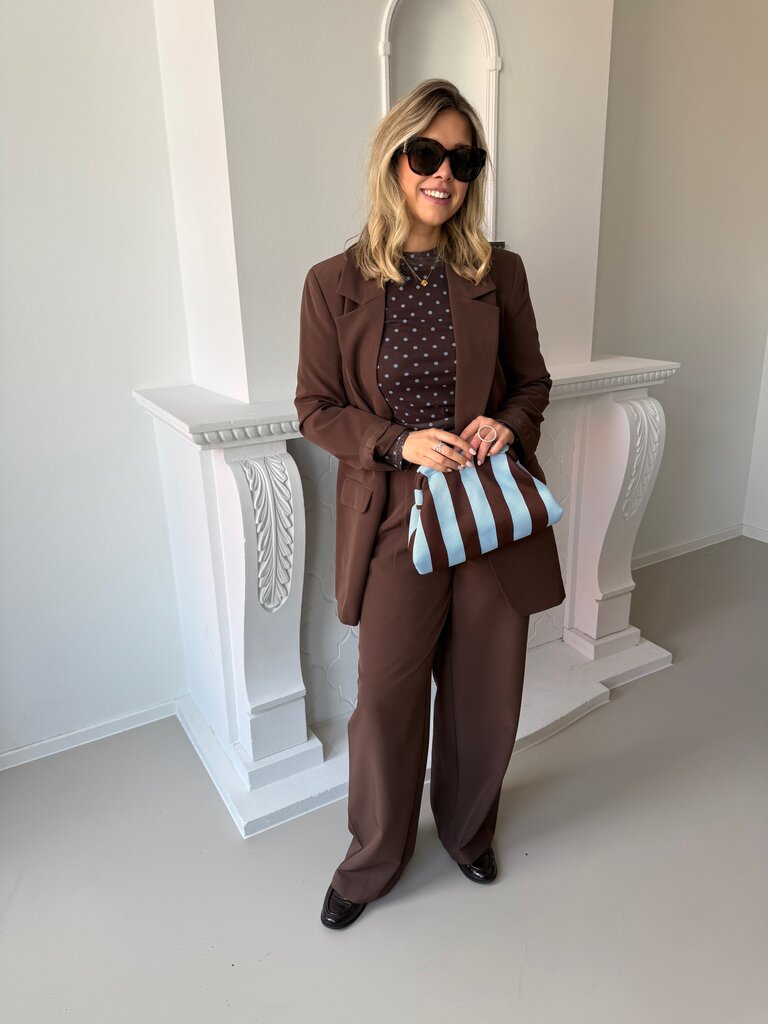 Bailey top brown/blue