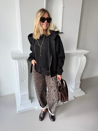 Naomi zipper sweat black