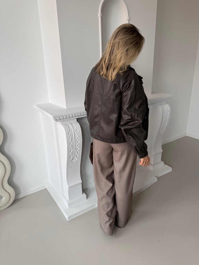 Miria check belt pantalon