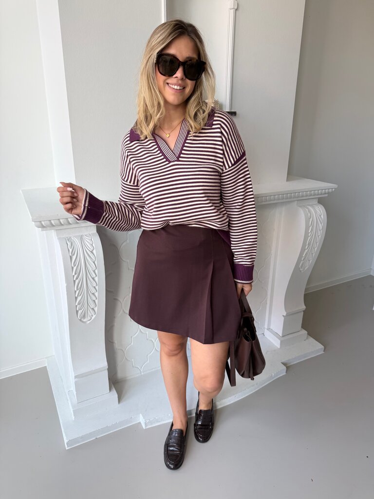 Eleanor knit plum