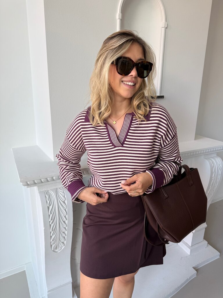 Eleanor knit plum