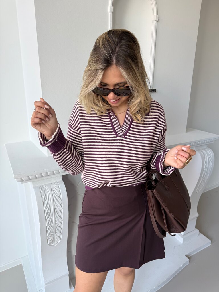 Eleanor knit plum