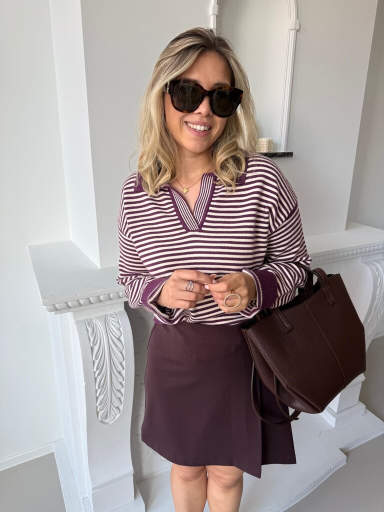Eleanor knit plum